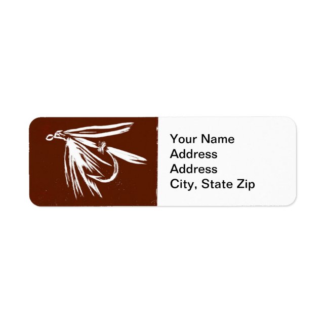 "Nasse Fly in Brown" - Rücksendeadresse (Vorne)