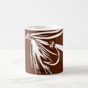 "Nasse Fly on brawn" Klassische Trout Fly Tasse