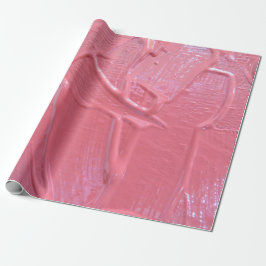 Nasse Korallenfarbe pink Geschenkpapier