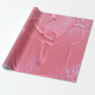 Nasse Korallenfarbe pink Geschenkpapier