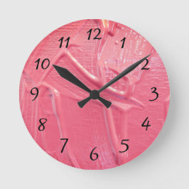 Nasse Korallenfarbe pink Runde Wanduhr