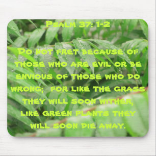 Nasse Saccharose mit Psalm 37:1 und 2 Mousepad