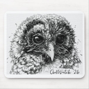 Nasses Eulenmäuschen-Pad Mousepad