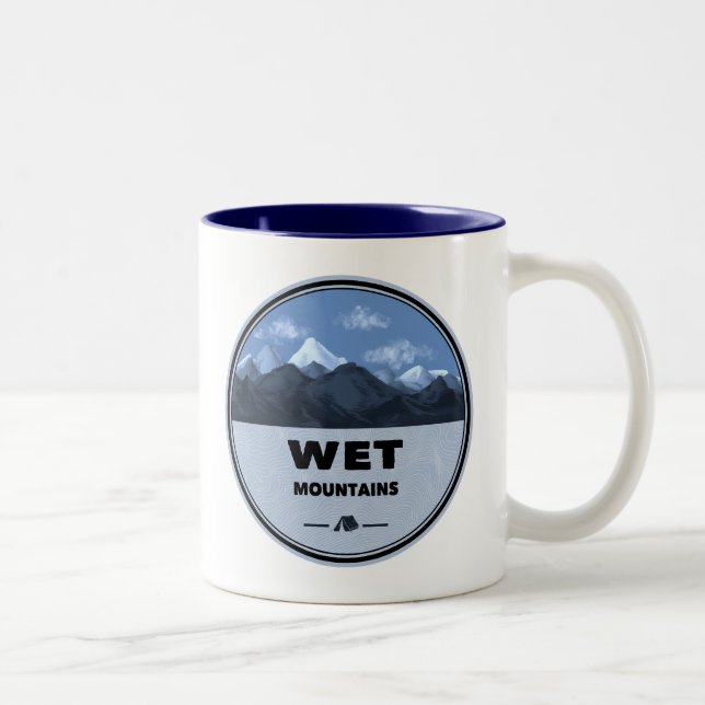 Nassgebirge Colorado Camping Zweifarbige Tasse (Rechts)