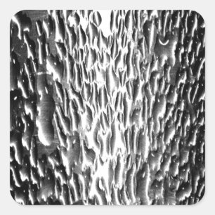 Nassmetall-Silbermetall Quadratischer Aufkleber