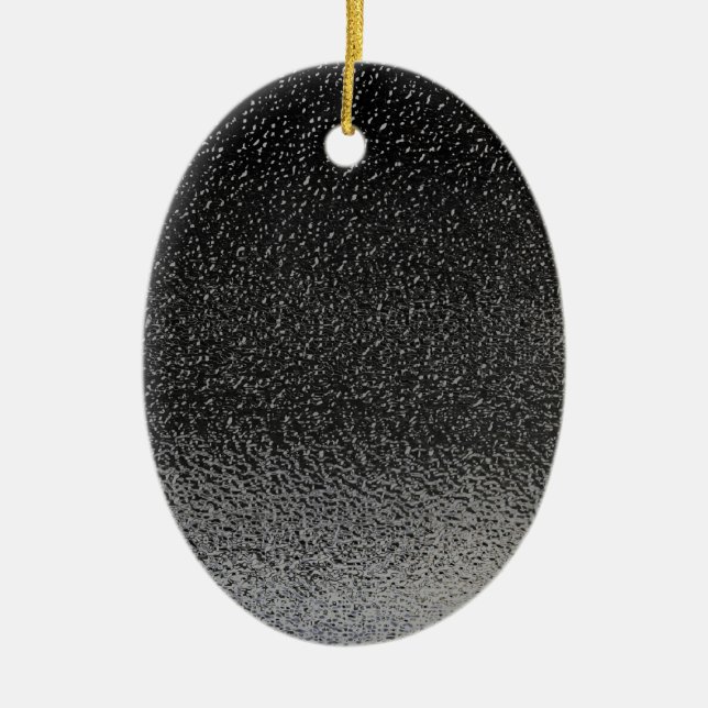 Nassschwarzer Asphalt-Hintergrund Keramik Ornament (Vorne)