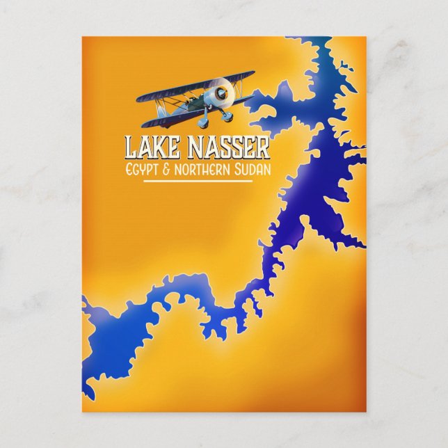 Nasssee Ägypten und Sudan-Karte Postkarte (Vorderseite)