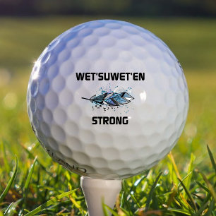 Nass'suwet'en Strong Horizontal Feather Color Golfball