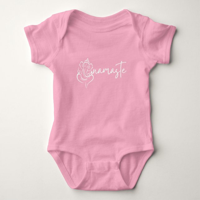 naste spirituelle Geschenk Meditation Yogi Mädchen Baby Strampler (Vorderseite)