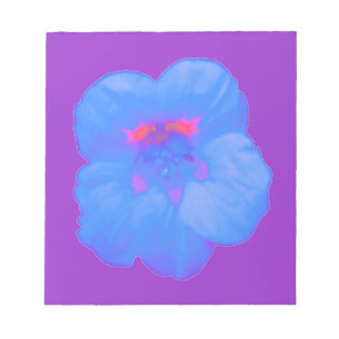 Nasturtium Bright Blue Notepad Notizblock