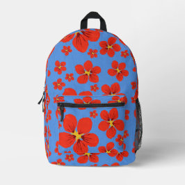 Nasturtium Design Backpack Bedruckter Rucksack