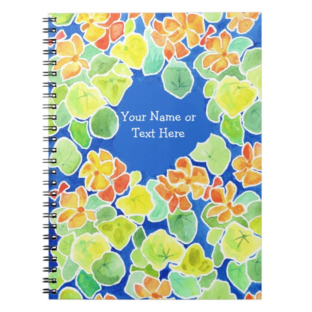 Nasturtiums écarlate et jaune Carnet spiral (Devant)