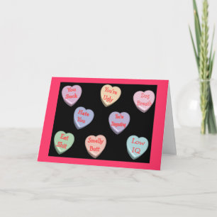 Nasty Candy Heart Messages Carte de la Saint-Valen