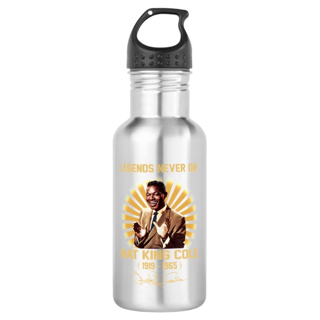 Nat King Cole Edelstahlflasche (Vorderseite)