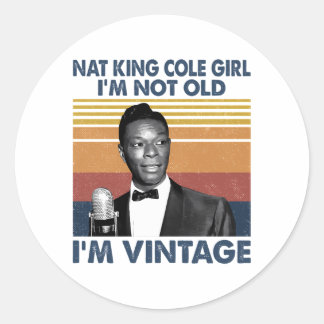 Nat King Cole Runder Aufkleber