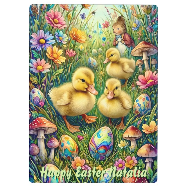NATALIA ~ FROHE OSTERN ~ OSTERENTCHEN ~  KLEMMBRETT (Rückseite)