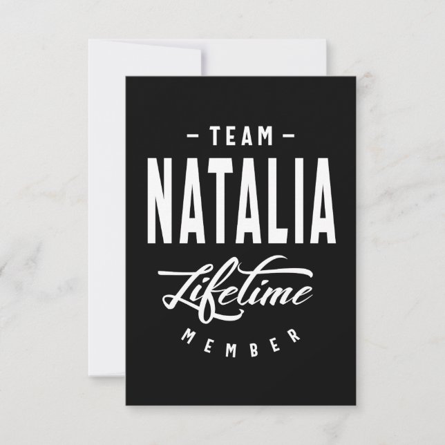Natalia Personalisiert Name Geburtstagsgeschenk RSVP Karte (Vorderseite)