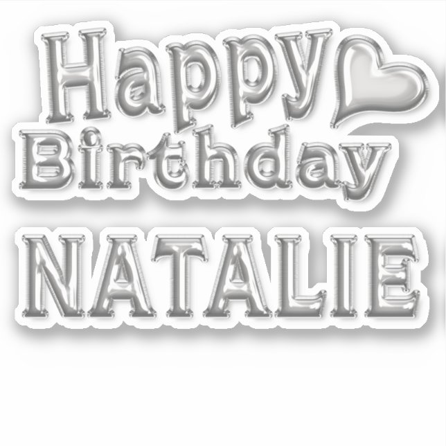 Natalie Happy Birthday Autocollants (Devant)