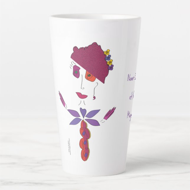'Natalie' - Latte Tasse nie verlieren (Vorderseite)