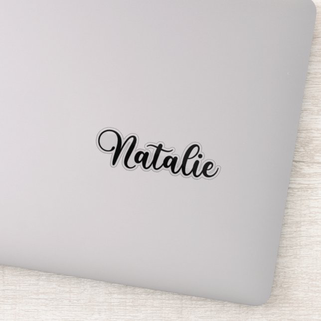 Natalie Name - Handgeschriebene Kalligrafie Aufkleber (Detail)