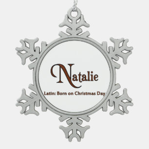 Natalie Schneeflocken Zinn-Ornament