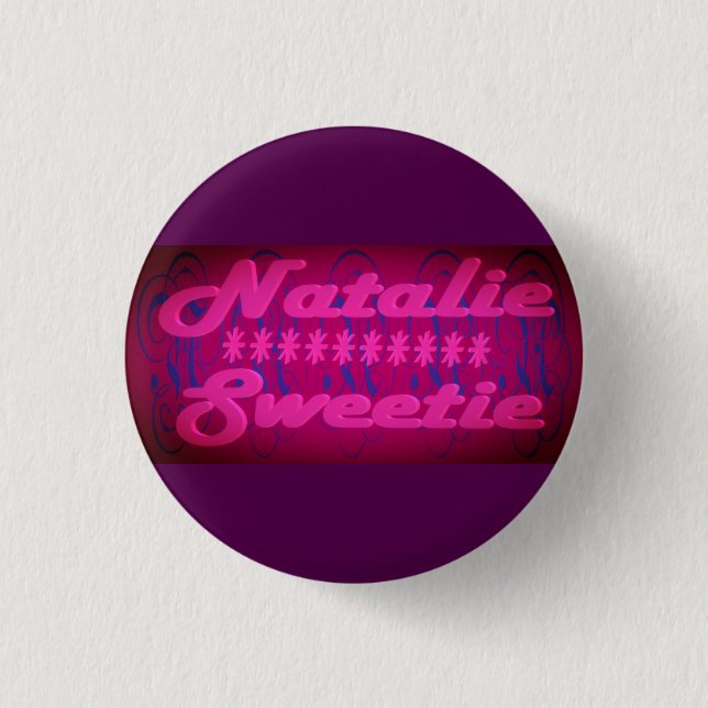 Natalie Sweetie Design tief lila Button (Vorderseite)