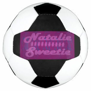 Natalie Sweetie Farbe dunkel lila mit Text Fußball
