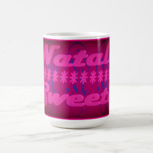 Natalie Sweetie Girls Namensfarbe zum Thema Feier Kaffeetasse