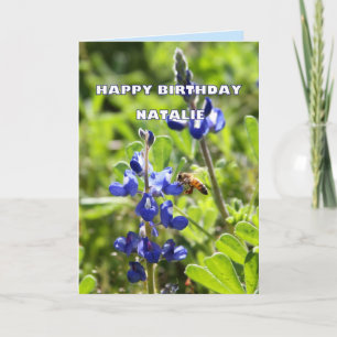 Natalie Texas Bluebonnet Happy Birthday Karte