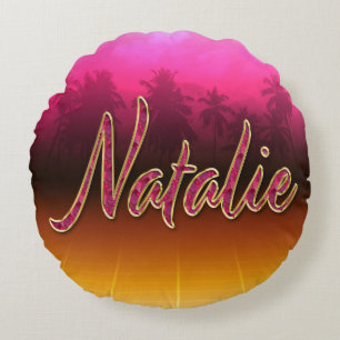 Natalie Vorname Name golden pink Kissen