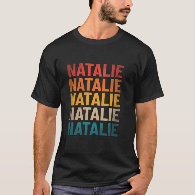 Natalie Vorname Shirt Vintag Natalie Name (Vorderseite)