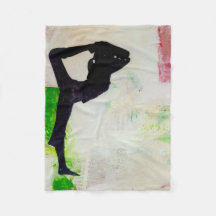 Natarajasana Yoga-Mädchen - Fleecedecke