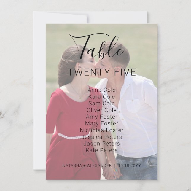 Natasha 2 Foto Hochzeitskarte (Vorderseite)