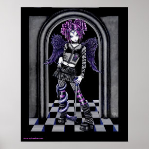 Natasha gotisches Tätowierungs-Engels-Plakat Poster