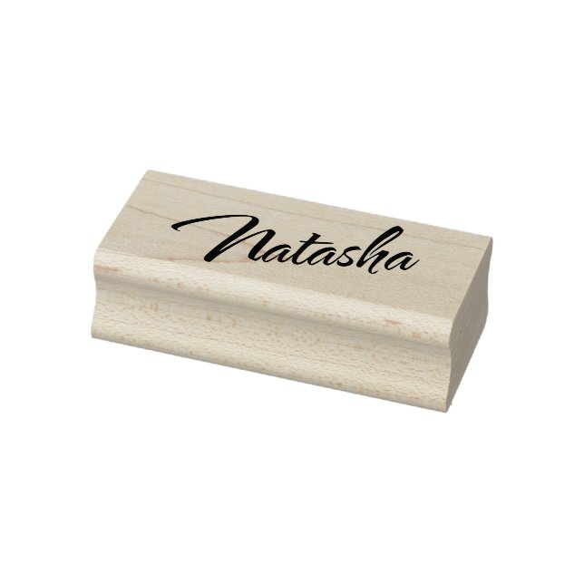 Natasha name cursive script Schriftart Gummistempel (Stempel)