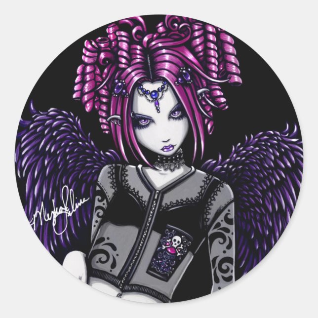 Natasha Pink Guardian Angel Stickers (Vorderseite)