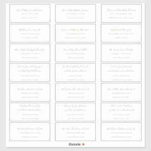 Natasha Simple Schwarz-weiß Guest Address Labels