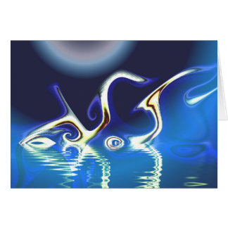 natation dans le clair de lune