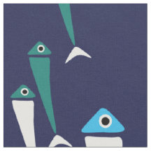 Natation de poissons dans le tissu de voir