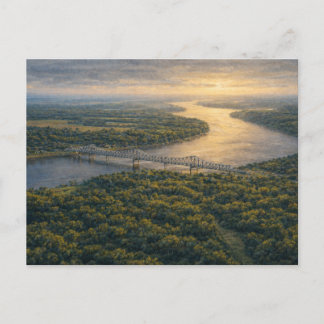 Natchez am Fluss | Mississippi River Postkarte