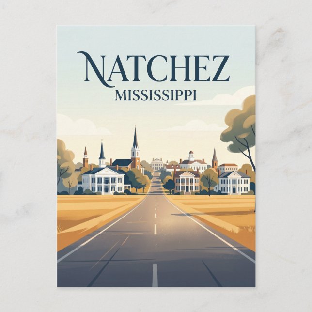 Natchez Mississippi Postkarte (Vorderseite)