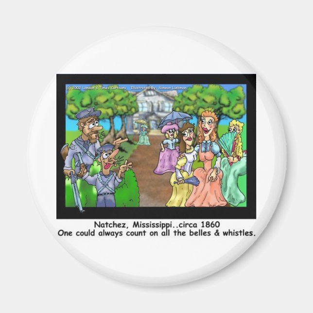 Natchez, MS 1865 Funny Gifts Tees & Collectibles Magnet (Vorne)