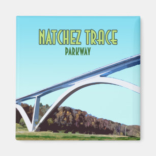 Natchez Trace Parkplatz Tennessee Mississippi Magnet