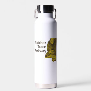 Natchez Trace Parkway Mississippi Karte Trinkflasche