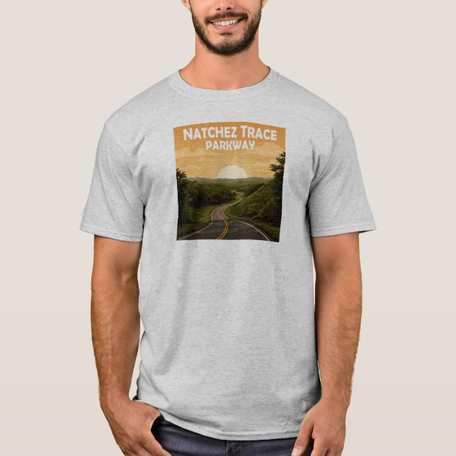 Natchez Trace Parkway Mississippi Landschaft T-Shirt (Vorderseite)