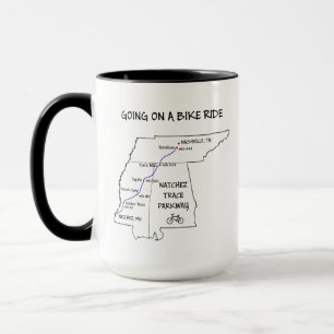 Natchez Trace Route Karte Kaffee Tasse