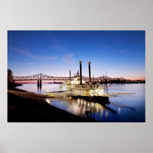 Natchez-Vidalia Brücken-und Riverboat-Kasino Poster