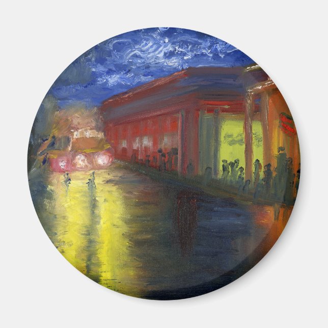 Natchitoches, Louisiana bei Nacht Magnet (Vorne)