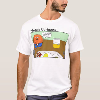 Nates Cartoon-Orangensaft-Shirt T-Shirt