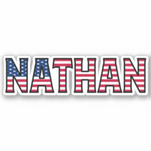 Nathan Name Vorname USA Sticker Stickerset